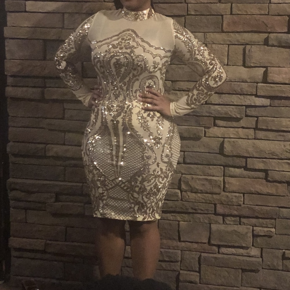 Gold party dress